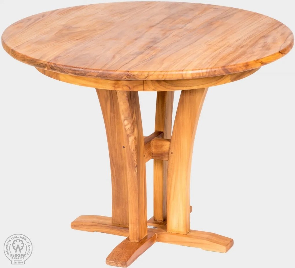 FaKOPA s. r. o. DANTE - guľatý stôl z teaku Ø 100 cm, teak
