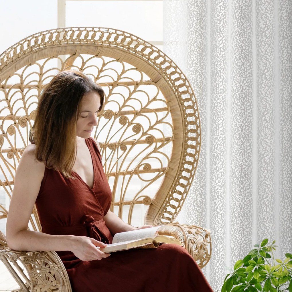 ZÁVES NA KRÚŽKOCH MERA 140X250 CM VZOROVANÁ