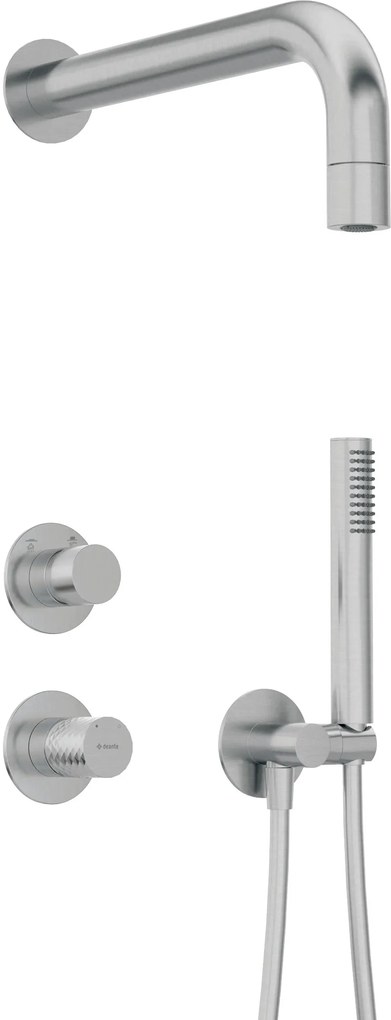 Deante Silia Hexa, podomietková sprchová súprava, brúsená oceľ, DEA-NHS_F9XK