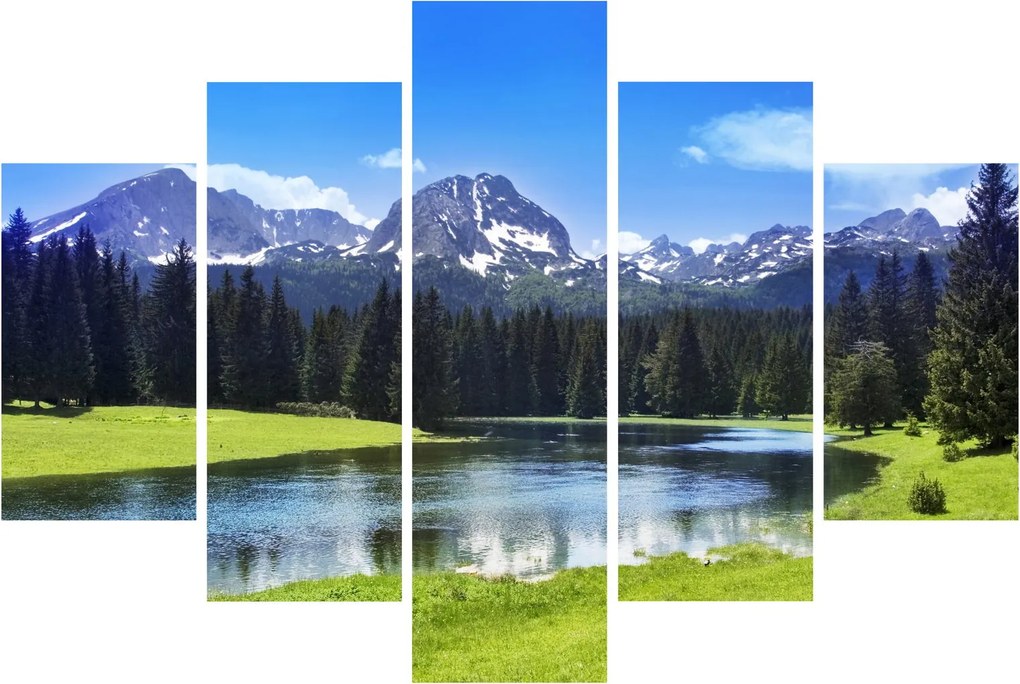 Obraz - Zasnežené vrcholky hôr (150x105 cm)