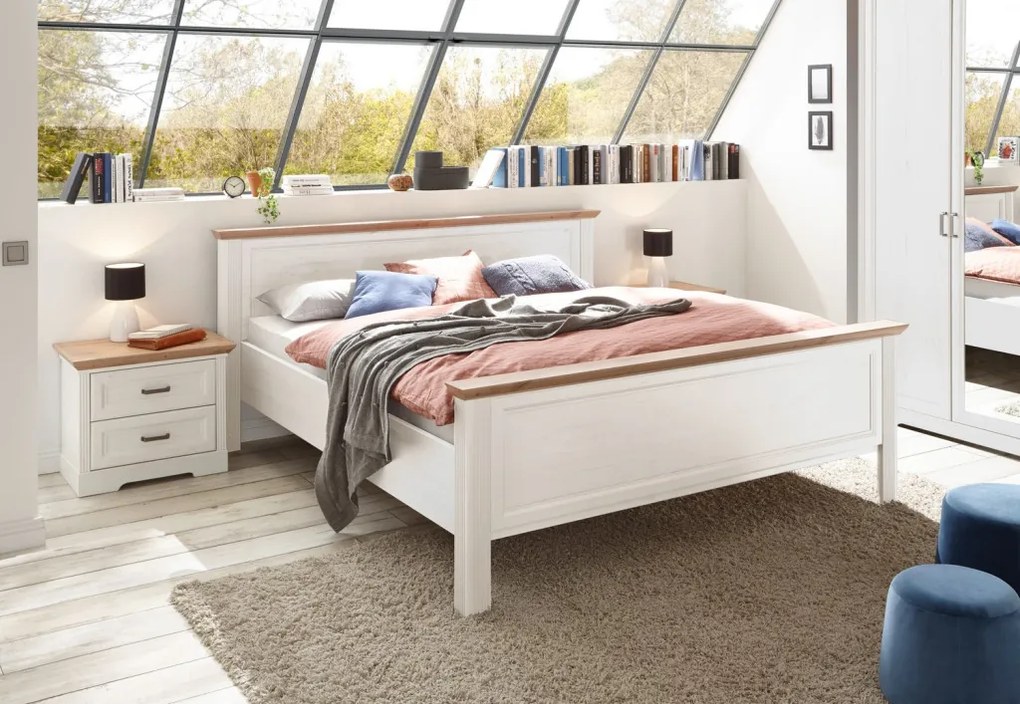 Posteľ Jasmin 180x200 cm, borovica/dub artisan