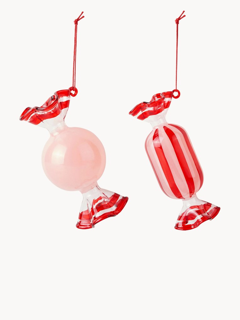 Ručne vyrobené vianočné ozdoby Candy, 2 ks