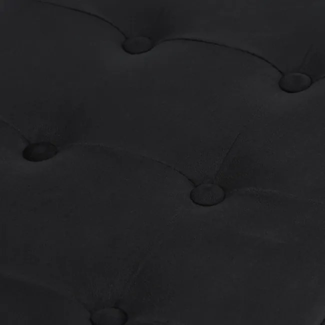 Skladacia lavička s vekom XL zamatová, čierna