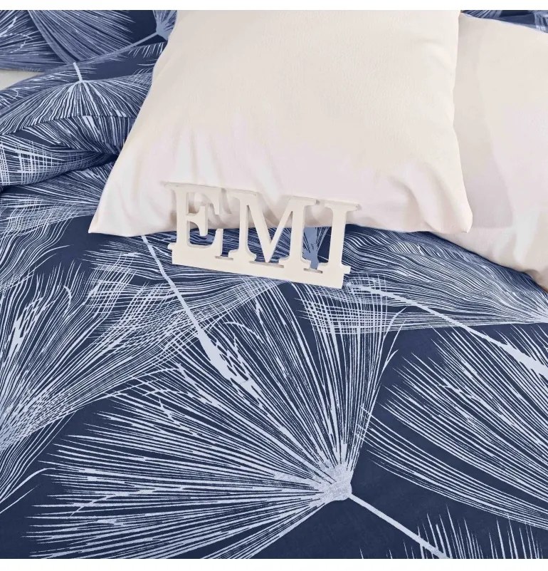 Obliečky bavlnené Alvaro modré EMI, Štandardný set jednolôžko obsahuje 1x 140x200 + 1x 70x90