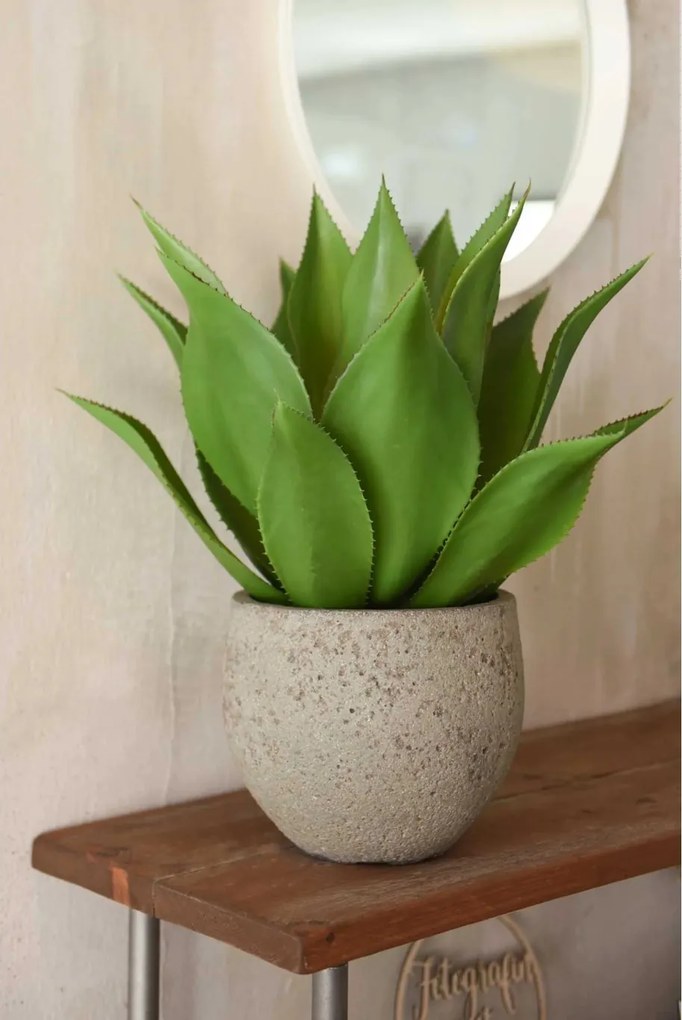 Okrúhly kvetináč RAFIOT, vláknocement, 25x21 cm, sivý