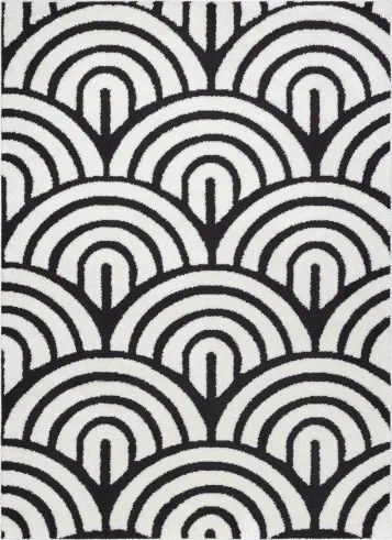 Dywany Łuszczów 120x170 cm Kusový koberec Mode 8629 cream/black, biela, čiernobiela, kancelária