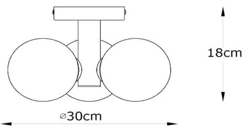 Lucide 74116/03/30 - Kúpeľňové stropné svietidlo TRUDY 3xG9/40W/230V IP44 čierna