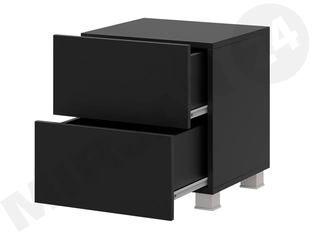 Spálňa Bralani XIX, Farby: dub zlatá, Dostupné poťahy: ekokoža Soft 017, Osvetlenie: osvetlenie LED modré