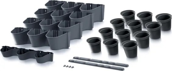 Plastový vertikálny kvetináč IO2W600W - antracit
