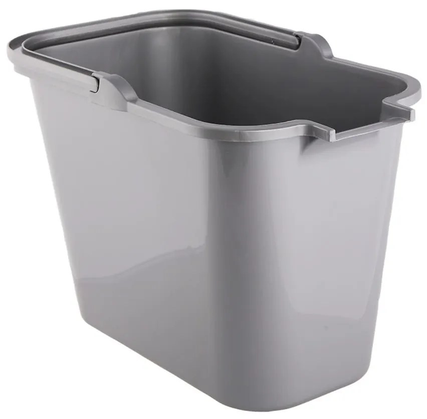 Vedro obdĺžnikový 12l striebro