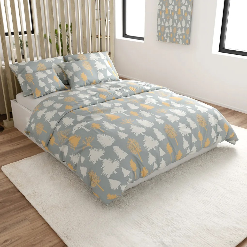 Bavlnené obliečky HOLLY REST sivé Rozmer obliečky: 70 x 90 cm | 140 x 200 cm