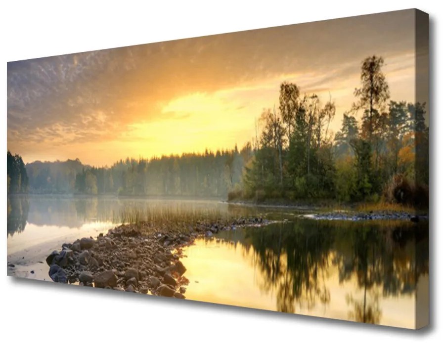 Obraz Canvas Jazero kamene krajina 100x50 cm