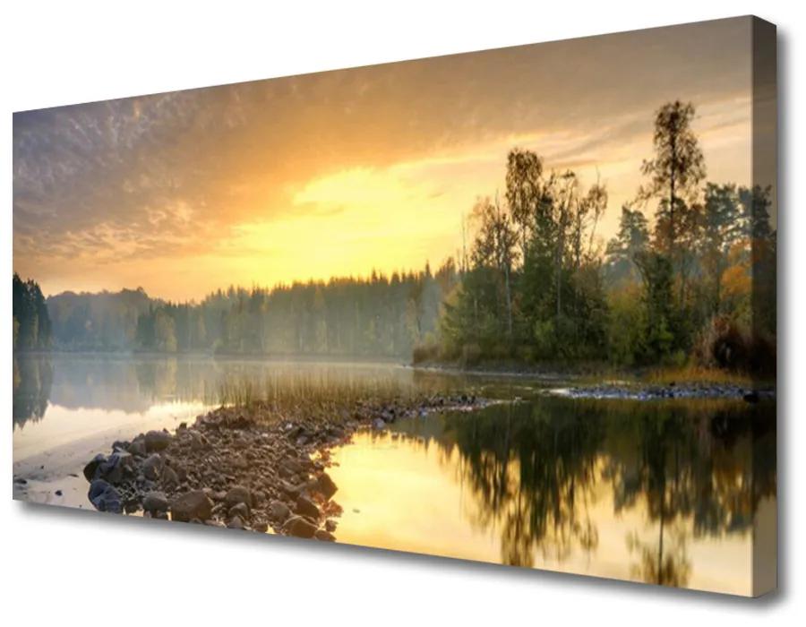 Obraz Canvas Jazero kamene krajina 120x60 cm