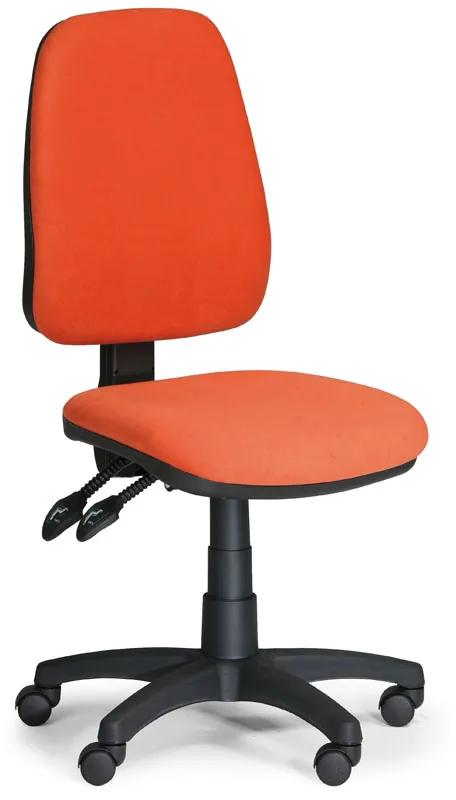 EUROSEAT Kancelárska stolička ALEX bez podpierok rúk - oranžové