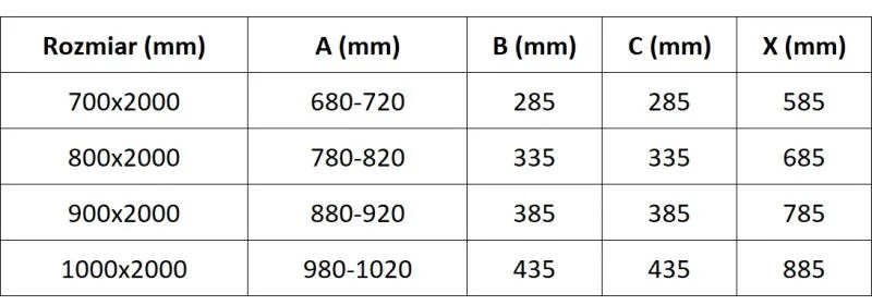 Mexen Exo, dvojkrídlové sprchové dvere 70x200 cm, 6mm číre sklo, chrómový profil, 814-070-000-01-00