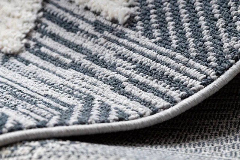 styldomova Modro-sivý shaggy koberec so strapcami Villa Z250A