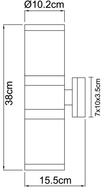 GLOBO 32014-2 - Vonkajšie nástenné svietidlo XELOO 2xE27/60W/230V