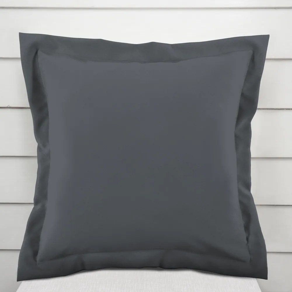 Biante Dekoračná obliečka na vankúš s lemom Rongo RG-076 Sivá 60 x 60 cm