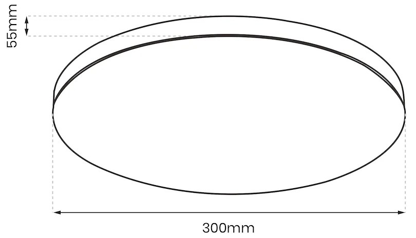 Stropné LED svietidlo Slimi, 1x LED 18w, 4000k, b