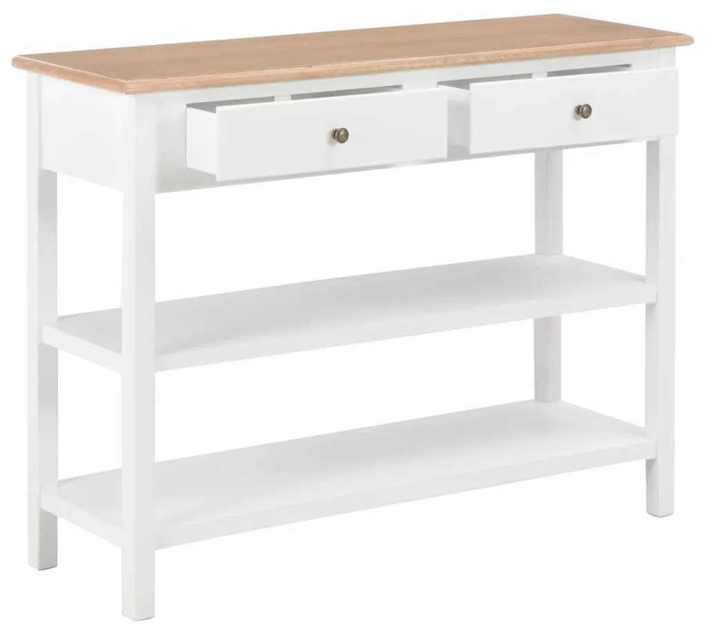 vidaXL Komoda z drevotriesky biela 110x35x80 cm