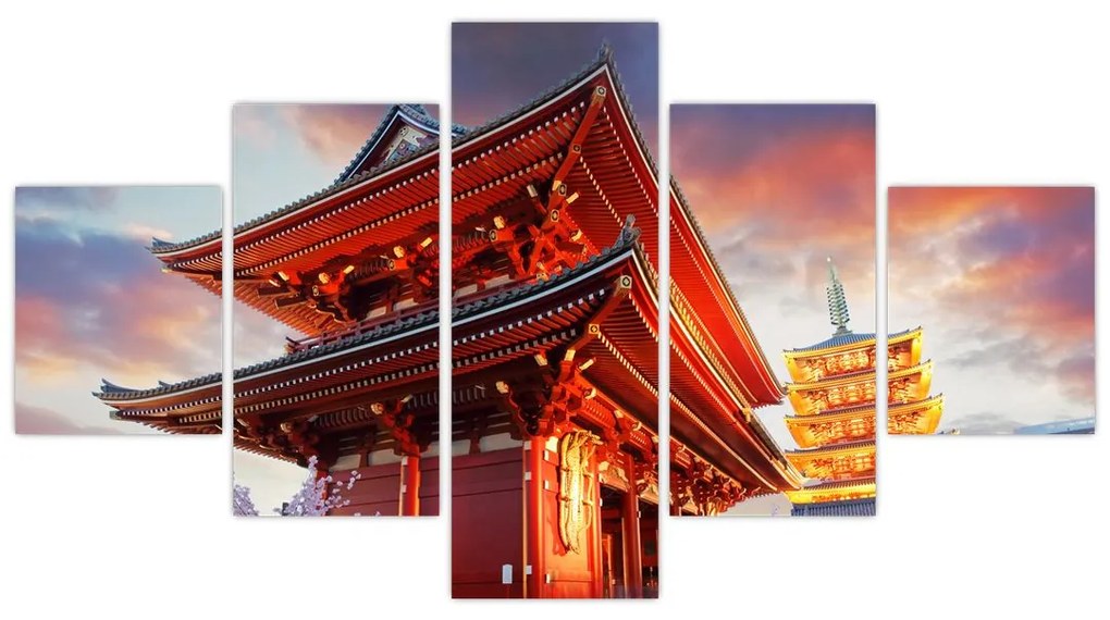Obraz chrámu v Japonsku