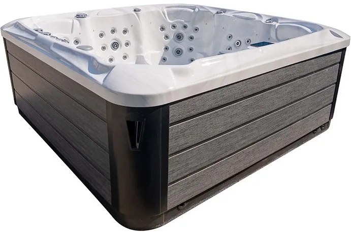 Akrylátová vírivka Orlando 2025 Orlando 2025 mramorově-bílá s hnědou bočnicí