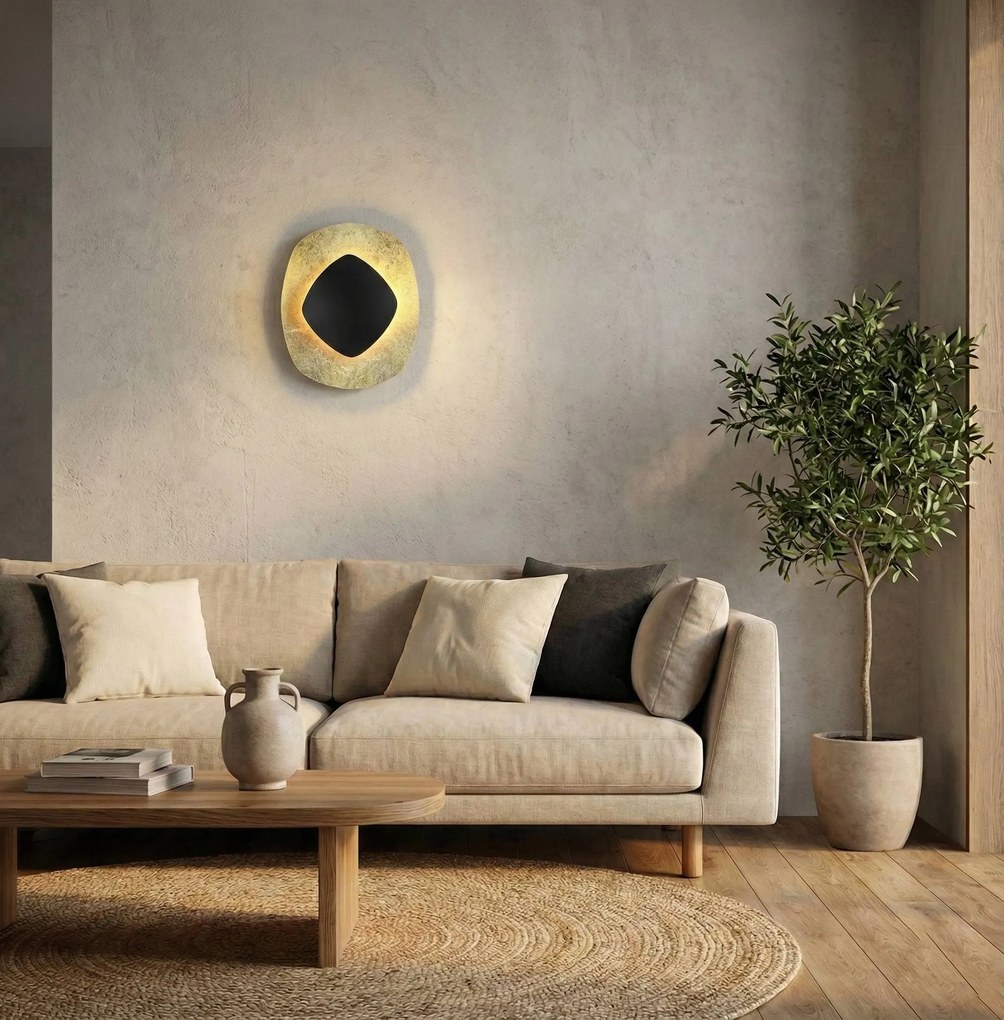 Toolight Toolight, LED nástenné svietidlo, 13W, APP1270, čierna-zlatá, OSW-06583