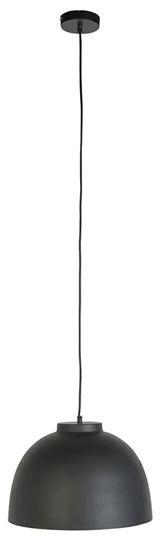 Závesné svietidlo čierne s mosadzným vnútrom 40 cm - Hoodi
