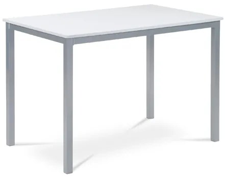 Autronic Jedálenský stôl 110x70, MDF biela / šedý lak GDT-202 WT
