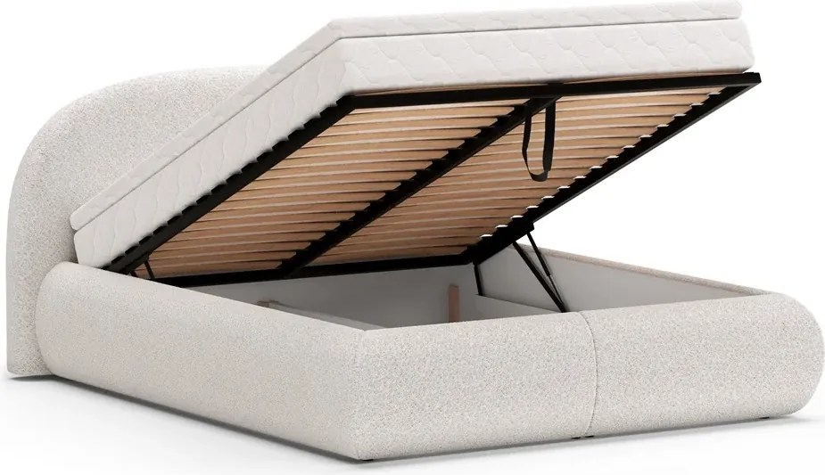 Dizajnová čalúnená posteľ MOET, 200x160, krémová (catch me 01)