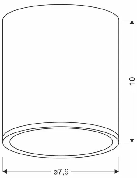 Stropné svietidlo TUBA GU10/15W/230V