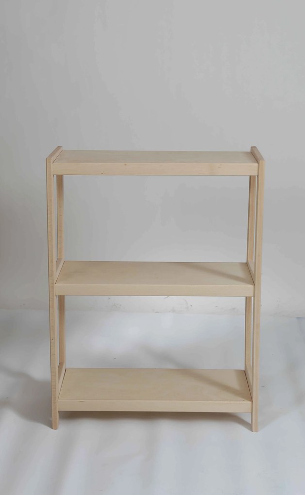 Regál drevený bukový počet políc 3 - 93x80x33 cm