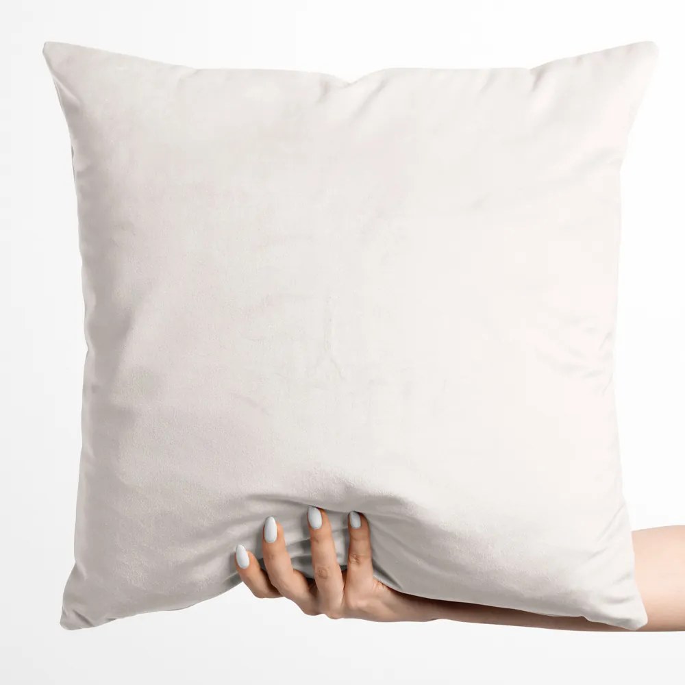 Biante Zamatová obliečka na vankúš Velvet Prémium SVP-024 Krémovo biela 40 x 40 cm