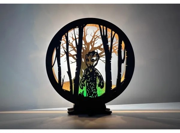 Li-Go 23613/DUB2 - LED Stmievateľná stolová dekorácia LED/12W/230V 20x22 cm dub