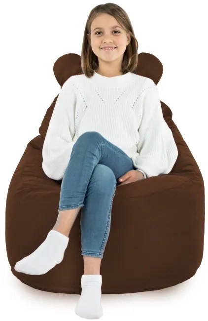 Kreslo pre deti Teddy hnedé