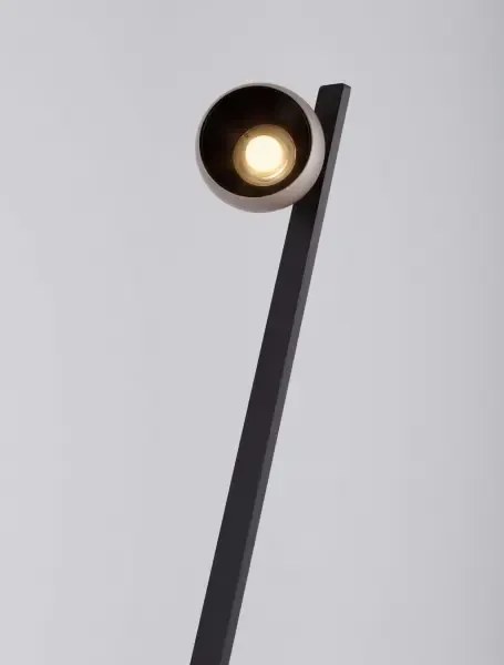 LED stmievateľná champaign zlato-čierna stojaca lampa Lusa