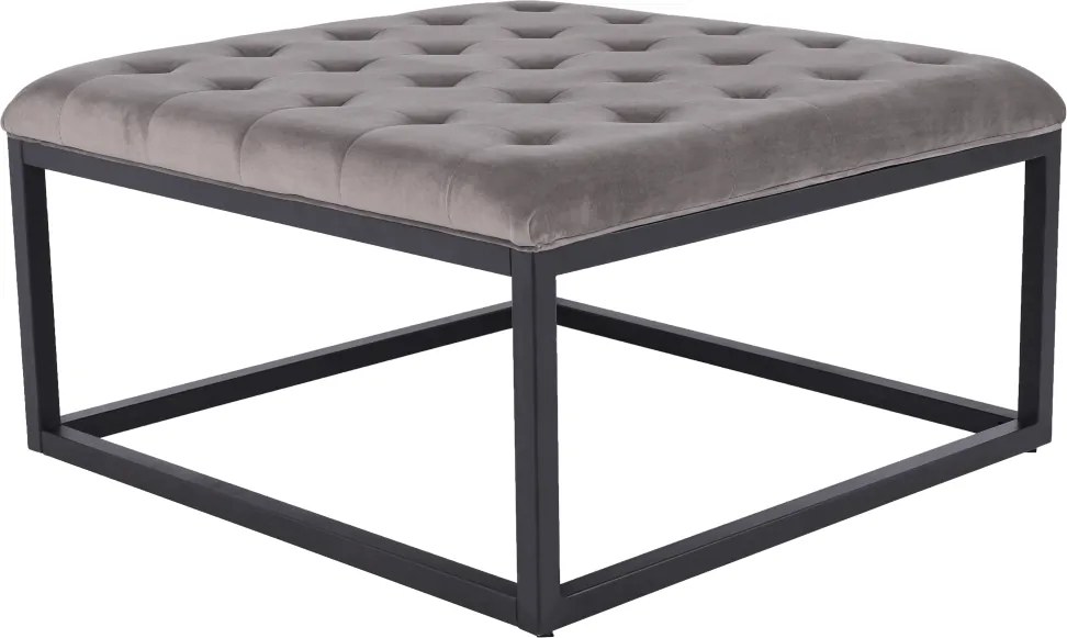 Taburet, sivá látka/kov, SEFAL