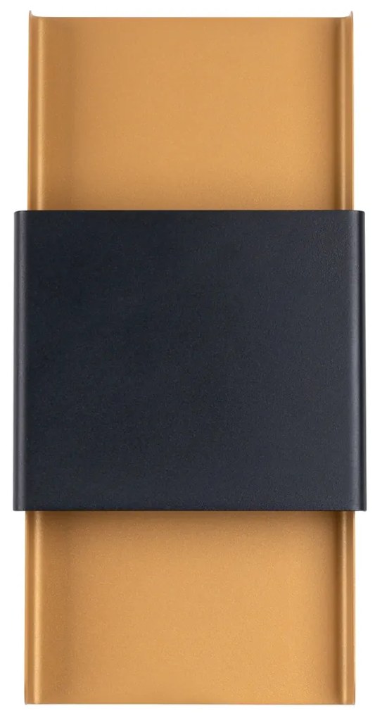 Nástenné svietidlo Durlin, 1x zlaté/čierne kovové tienidlo