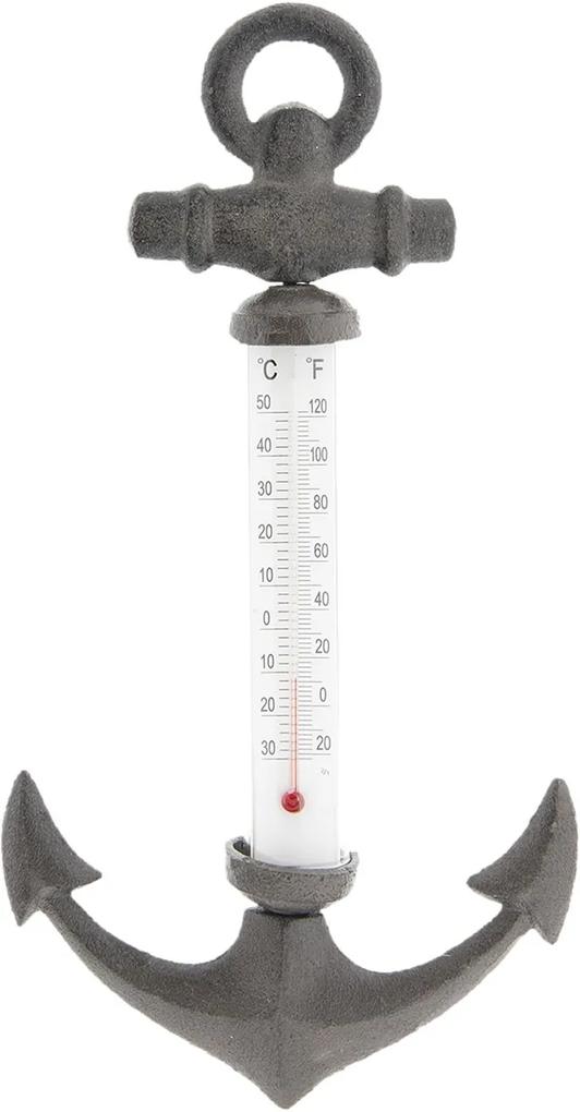 Vonkajší litinový teplomer kotva Anchor - 17 * 4 * 31 cm