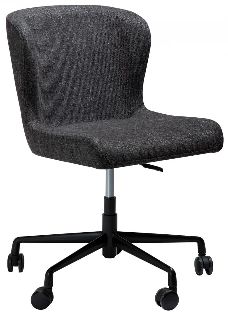 GLAM ČALÚNENÁ OFFICE STOLIČKA black/black