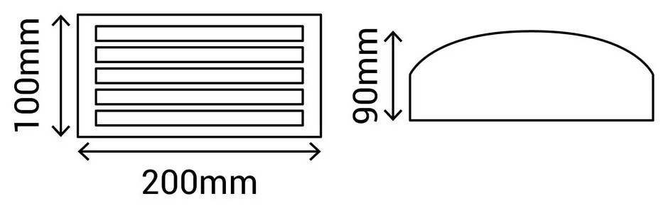 Nástenné vonkajšie svietidlo (výška 10 cm) – SULION