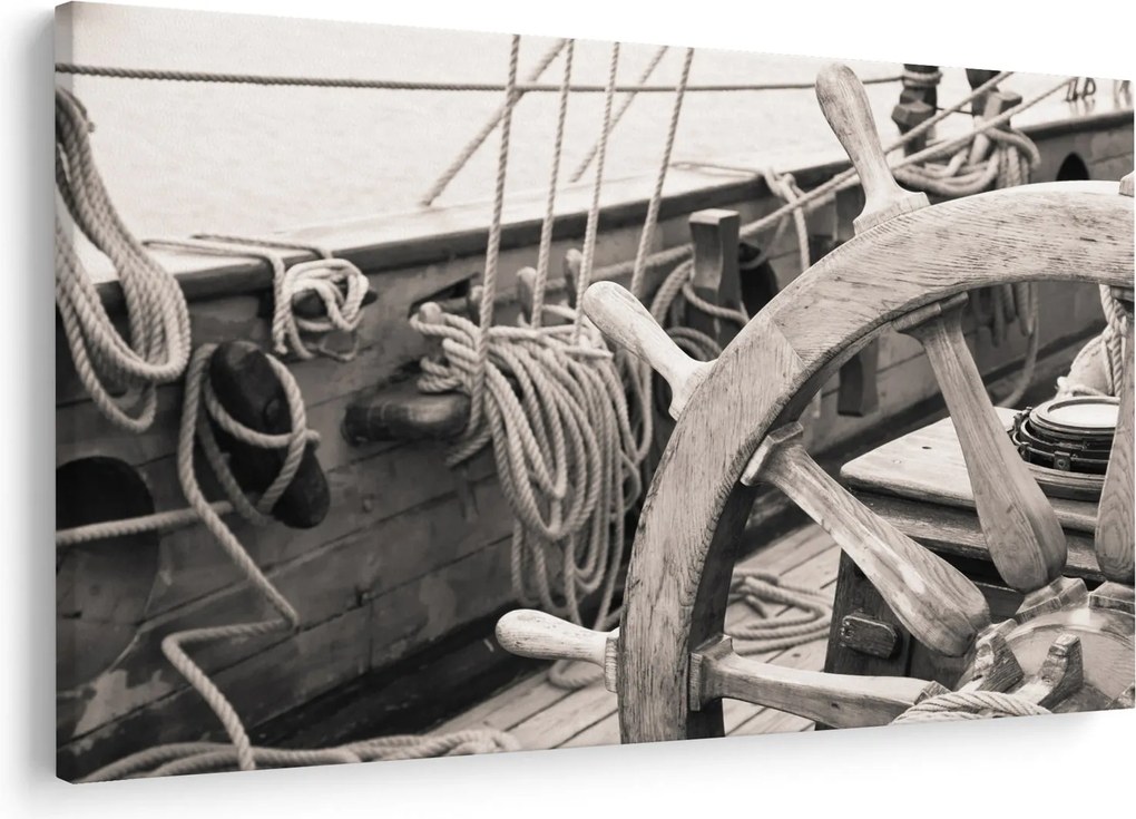 Obraz - Kormidlo plachetnice (90x60 cm)