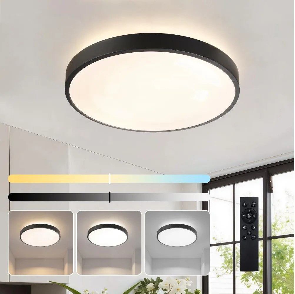 BRILAGI - stmievateľné LED svietidlo GLASS POOL DOUBLE LED/48W/230V 40 cm čierne + DO