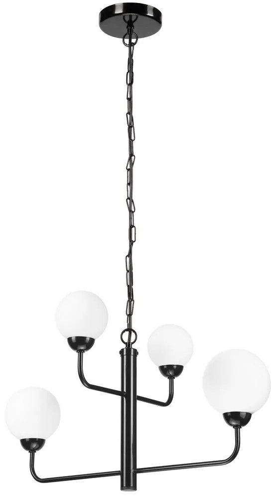 Luster na reťazi OSCAR 4xG9/5W/230V čierna