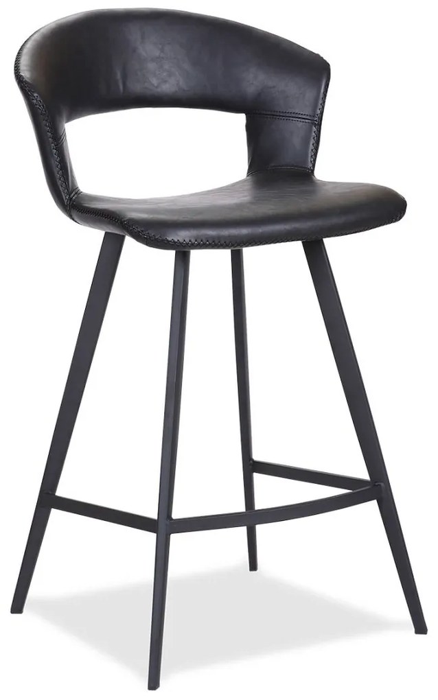 TORA čalúnená barová stolička black