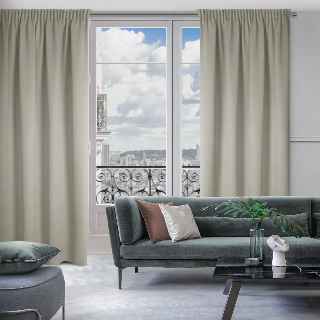 ZATEMŇOVACÍ ZÁVES NA PÁSKE CARLO 130X300 CM BÉŽOVÁ