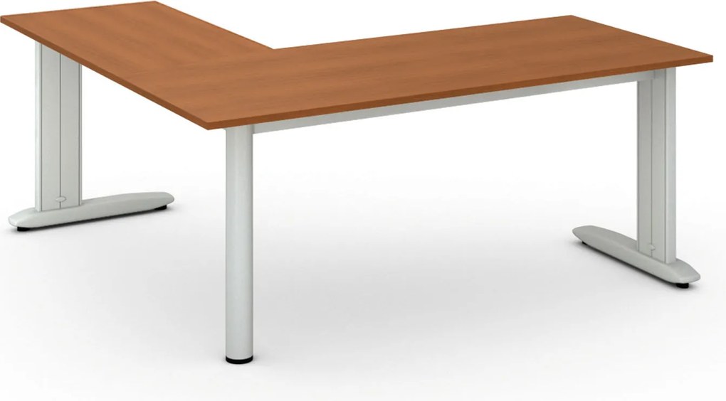 Rohový kancelársky písací stôl PRIMO FLEXIBLE, 180x180 cm, čerešňa