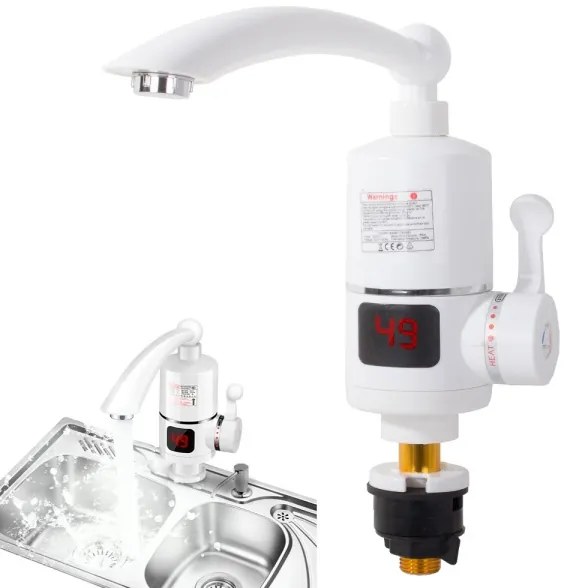 Drezová - umývadlová batéria, prietokový ohrievač vody s LCD 3000W