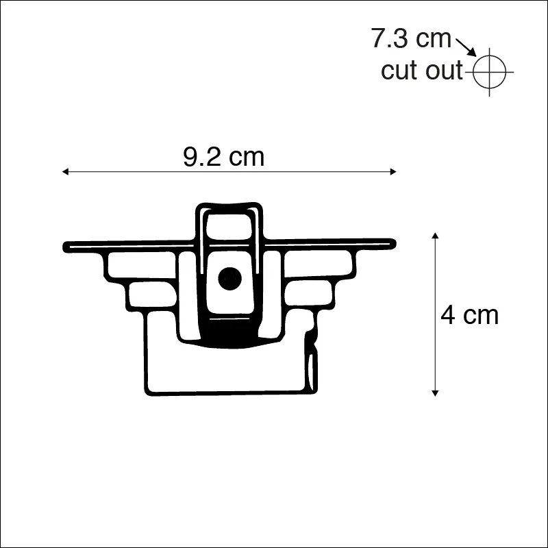 Sada 3 vstavaných bodových svetiel bielych vrátane LED 3-stupňovo stmievateľných - Miu