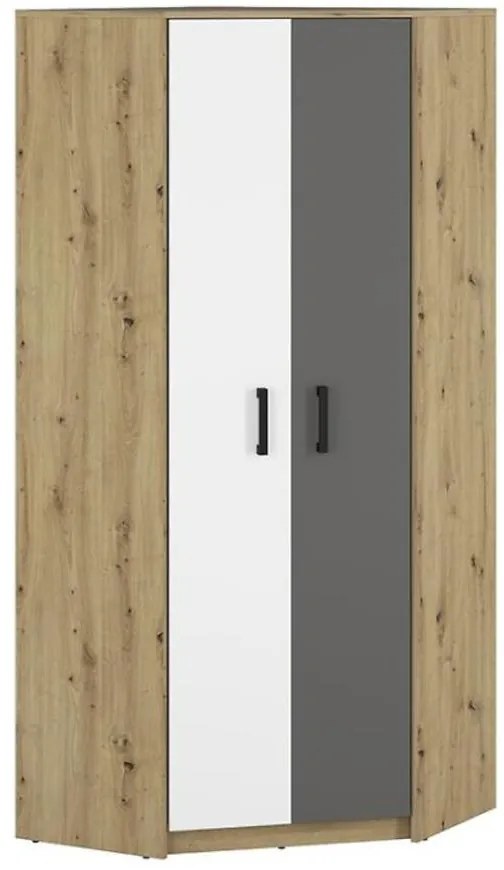 Skriňa 82 Fini 13  dub artisan/biela/antracit